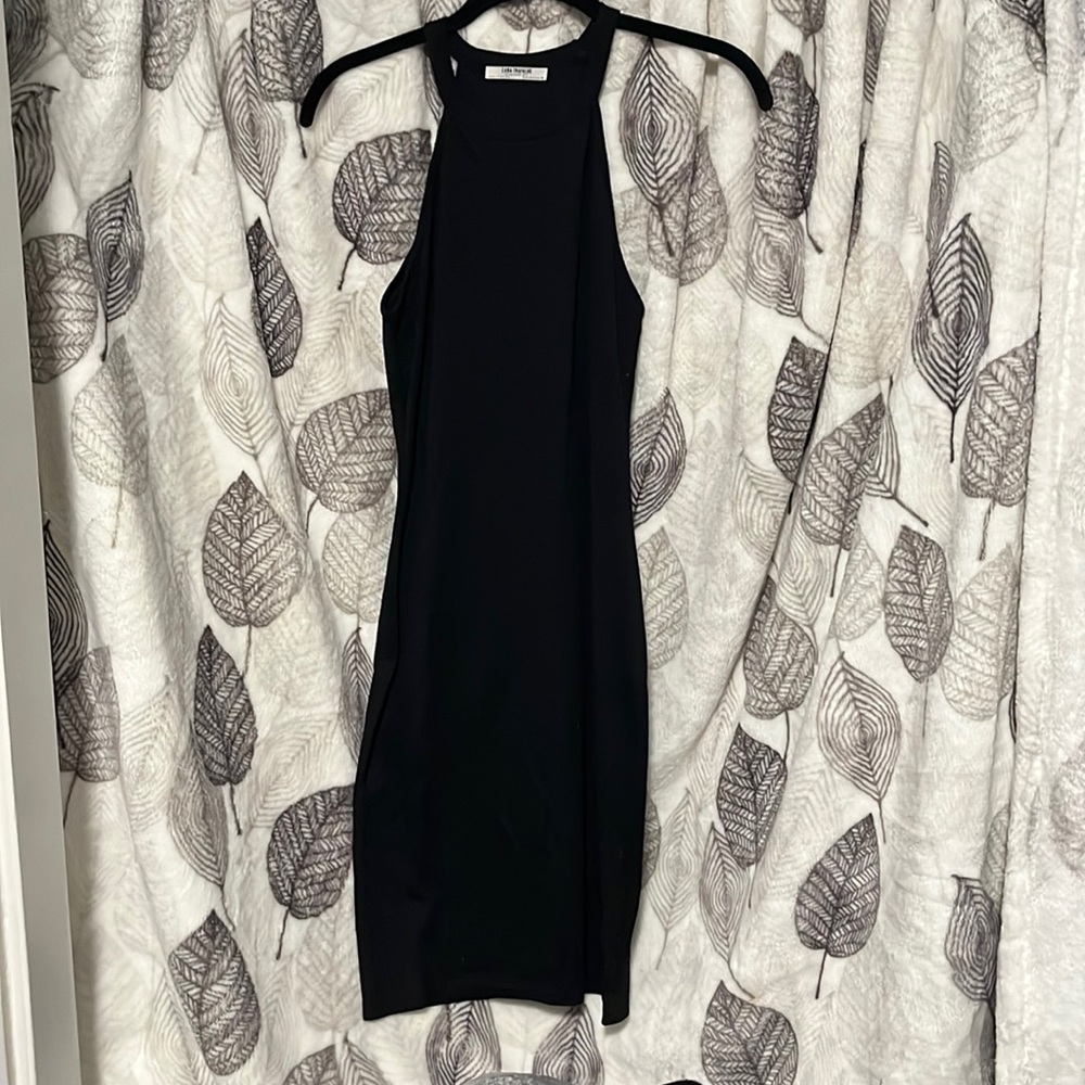 Zara trafaluc black halter neck bodycon dress